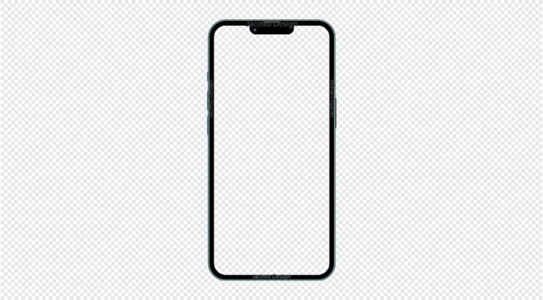 IPhone 13 Frame With Transparent Screen in Sierra Blue PNG Color Etsy