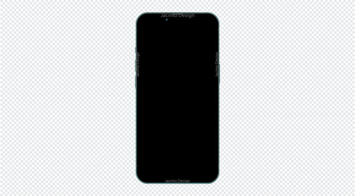 IPhone 13 Frame With Transparent Screen in Sierra Blue PNG Color - Etsy