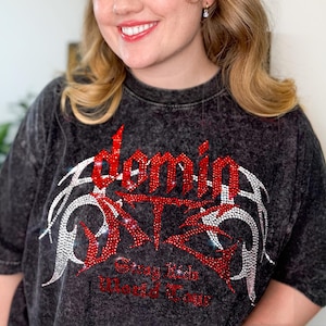 Moletom com capuz e camiseta Stray Kids DominATE World Tour Rhinestone, camiseta Stray Kids ATE Album, Bang Chan, Lee Know, Changbin, Felix, Han, Hyunjin