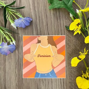 Feminism 70’s Vibe Woman Sticker