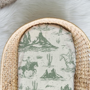 On The Range Sage | 100% Organic Cotton Muslin Baby Bedding | Swaddle | Crib Sheet | Changing Pad Cover | Mini Crib Sheet