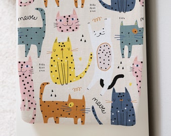 Cat top crib sheets
