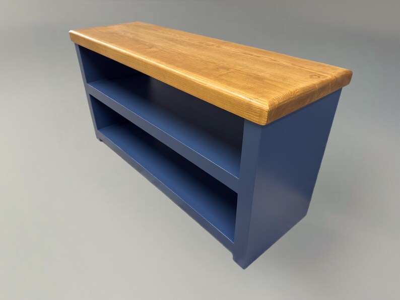 Hallway Shoe Bench F&B Stiffkey blue