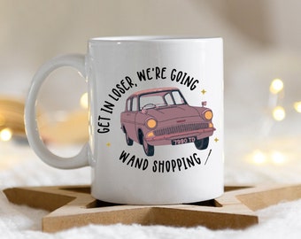 Taza de compras con varita mágica: regalo divertido de mago, taza para amantes de los libros