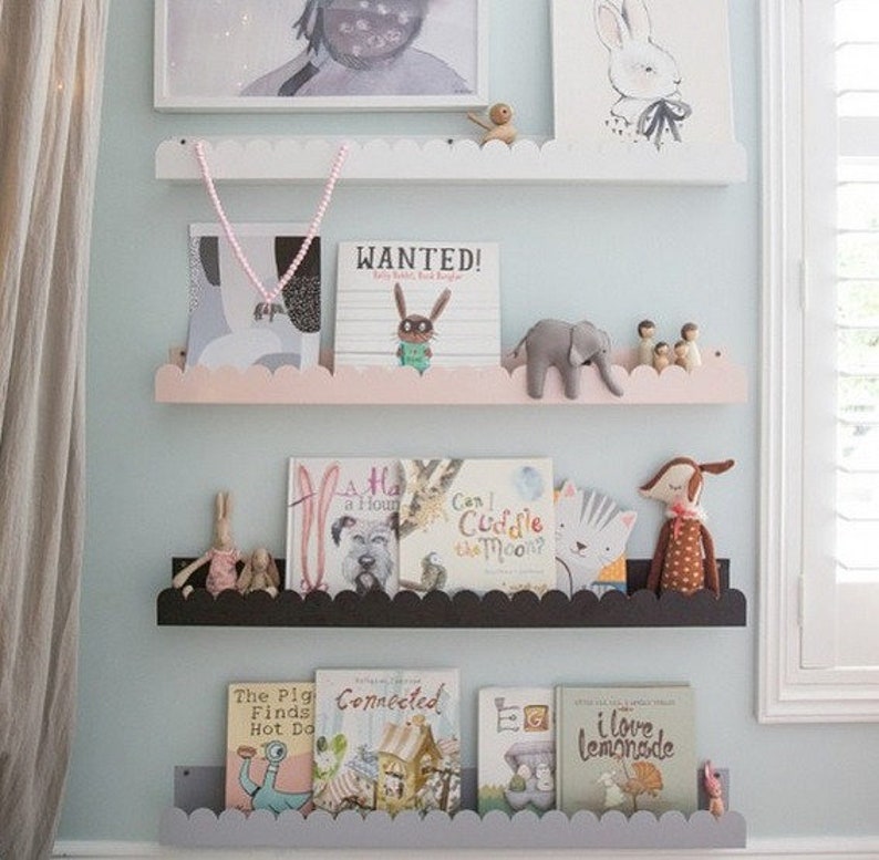 Nursery Floating Bookshelf Cloud 54cm Etsy