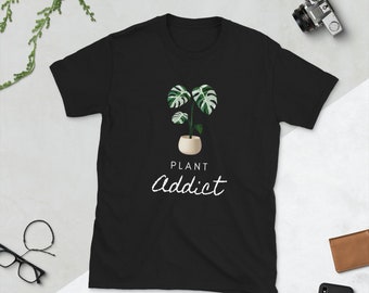 Plant Addict Short-Sleeve T-Shirt plant shirt, plant lover, garden T-shirt, houseplants, gardener shirt, funny, garden gift idea, gardener