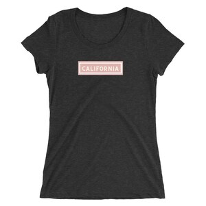 California Pink Tag Ladies&#39; short sleeve t-shirt | California Flower | California Shirt | Cali Shirt | Gift for Her | Souvenir