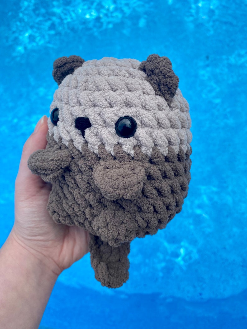 Chunky Otter Crochet Plush Otter Stuffed Animal Cute - Etsy