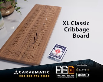 X tabuleiro de cribbage grande