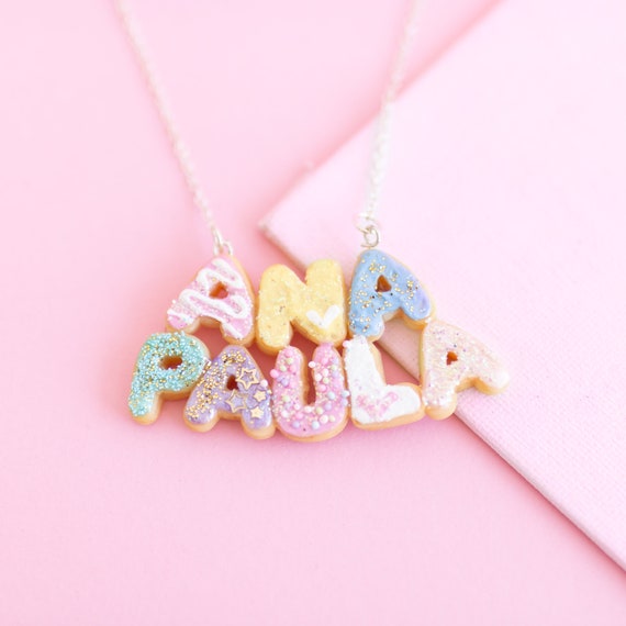 Donut name sale necklace