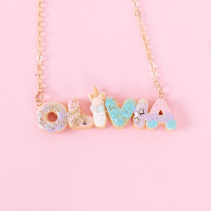 Daughter Gift from Mom Name Necklace For Girls Name Jewelry For Kids Children Name Necklace Kid Name Necklace image 1