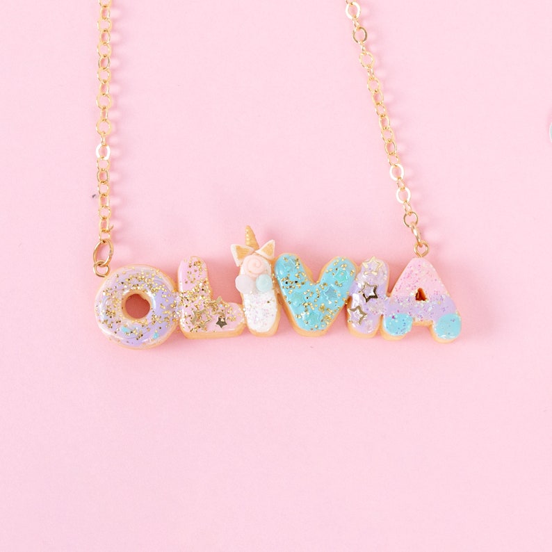 Daughter Gift from Mom Name Necklace For Girls Name Jewelry For Kids Children Name Necklace Kid Name Necklace image 1