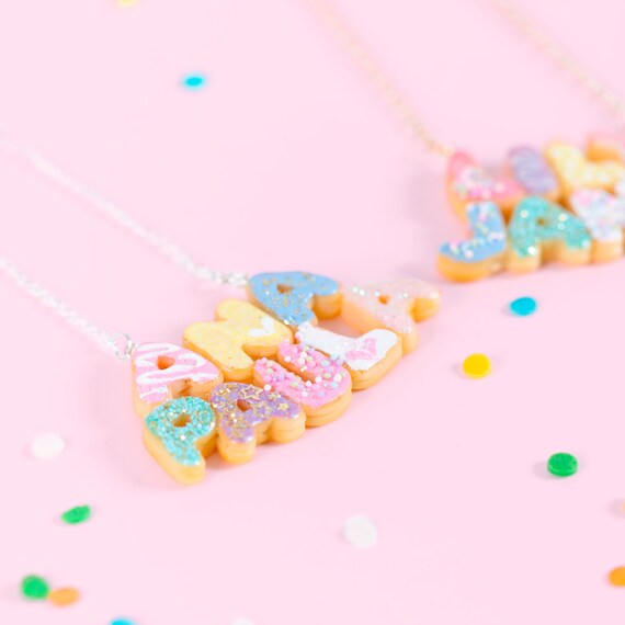 Donut name sale necklace