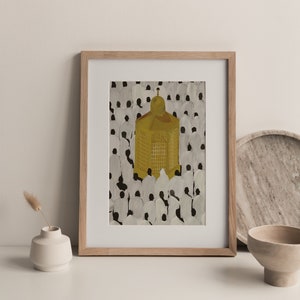 Maqam-e-Ibrahimi Painting | Wall Art Print | Masjid Al Haram | Mosque Print| Islamic Digital print| Muslim Gifts | Hajj | Umrah