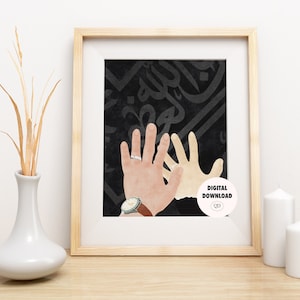 Couple Hands On Kaaba Painting | Muslim husband and wife gift| Wedding gift| Couple gift| Anniversary gift| Digital Print| Instant download