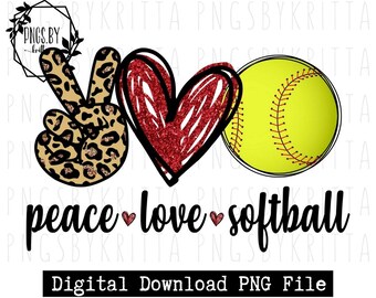 Free Free 256 Peace Love Softball Svg SVG PNG EPS DXF File