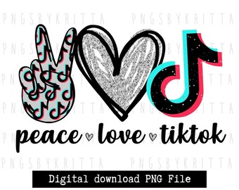 Download Peace Love Tiktok Etsy