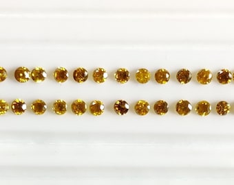 Yellow Canary Diamond Loose Yellow Diamond Gemstone 3 mm Round Yellow Diamond Fancy Intense Fancy Vivid CVD Diamond Gemstone