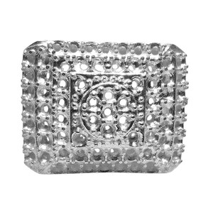 Anillo de plata para hombre, engaste redondo de 2 mm, engaste semimontado en plata 925, anillo redondo con acabado helado, engaste semimontado, anillo pesado