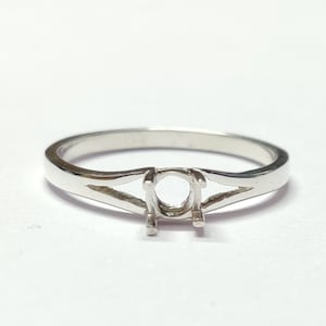 Semi Mount Ring setting 5,6,7,8,9,10 mm Round Engagement Ring Setting Solitaire Ring Blank Sterling Silver Round Ring Blank Setting