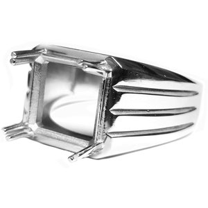 Mens sterling silver ring settings for loose stones cheap