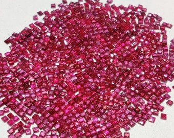 Natural Ruby Square Cut Mixed Lot Ruby Loose Ruby Gemstone for