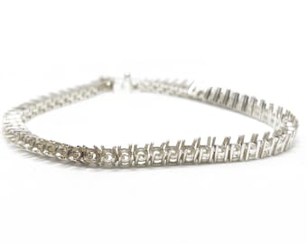 3 mm Round Bracelet Blanks Sterling Silver Round Bracelet Mountings 3 mm Round Tennis Bracelet Mountings Unisex Semi Mount Bracelet For Her
