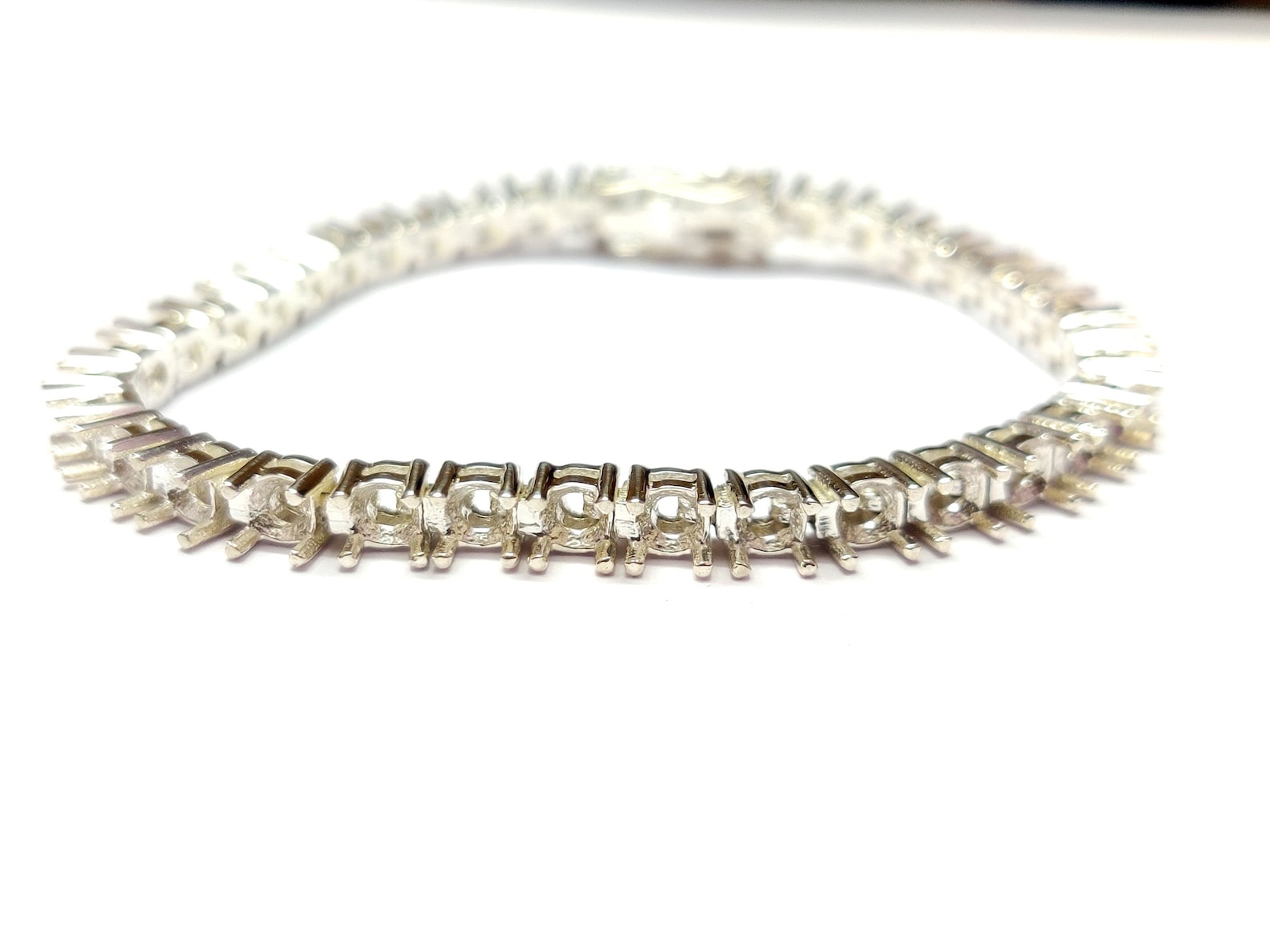 Semi Mount Bracelet 4 mm Round Bracelet Blank Sterling Silver Etsy