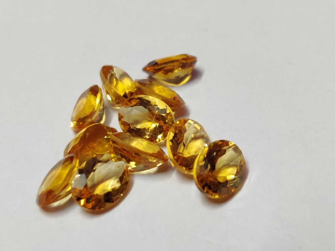 Citrine Gemstones Loose Citrine Gemstones 6x8 Mm Oval Cut AAA Etsy