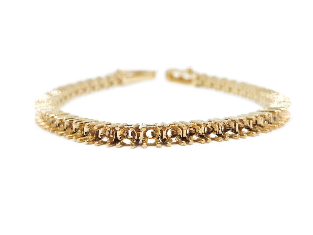 Solid Gold Tennis Bracelet Solid Gold 3 Mm Round Tennis Bracelet Gold