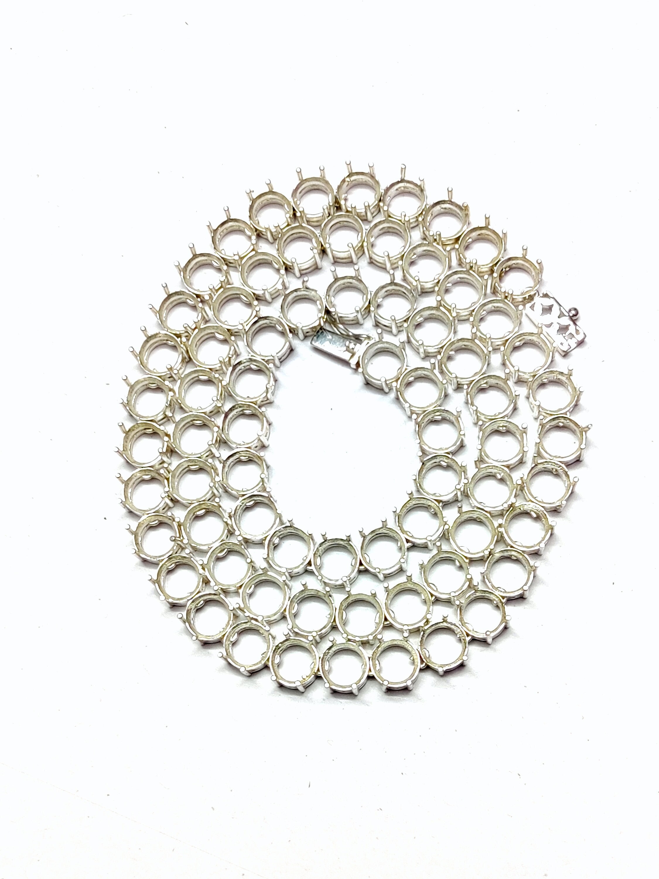 6 Mm Round Tennis Chain Mounting 925 Silver 6 Mm Tennis Necklace Mount 6 Mm Round Semi Mount Chain Setting 6 Mm Tennis Chain Blanks Etsy