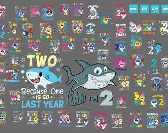 Download Birthday Shark Svg Etsy