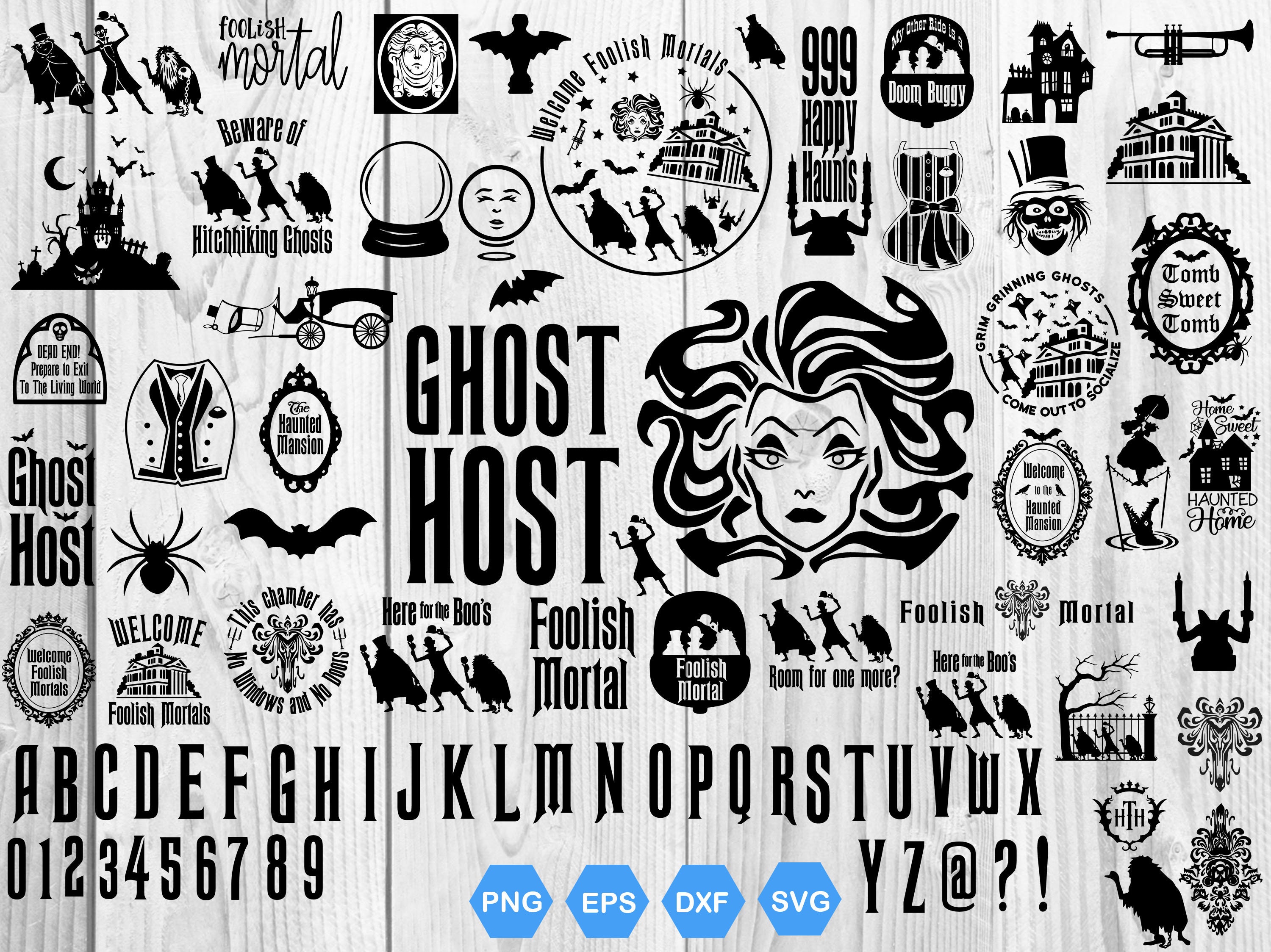 Haunted Mansion Bundle SVG Halloween Svg Disney Haunted | Etsy