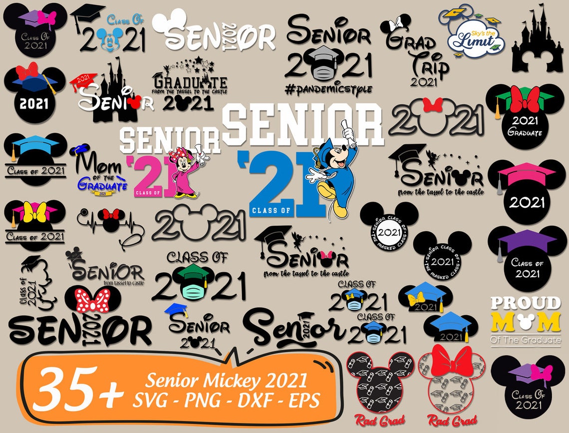 Download Mickey Senior 2021 Bundle SVG Disney Senior Class 2021 | Etsy