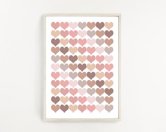 Boho Heart printable Poster/Nursery Printable Wall Art/Kids Room Heart Wall Decor/Valentine Day Poster/Printable Wall Art/Home Sweet Home