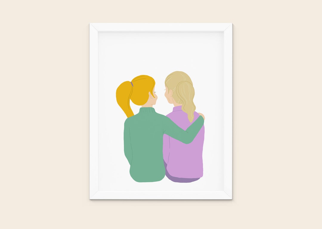 Printable Minimalist Mother and Daughter Wall Decor|mothers Day ...