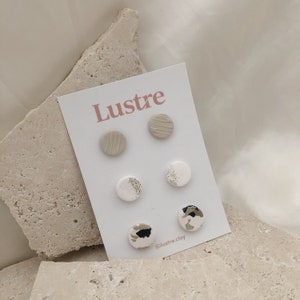 Stud Pack | Handmade Polymer Clay Earrings | Clay Hoop Earrings | Lightweight Hoops | Nickel Free | Lead Free