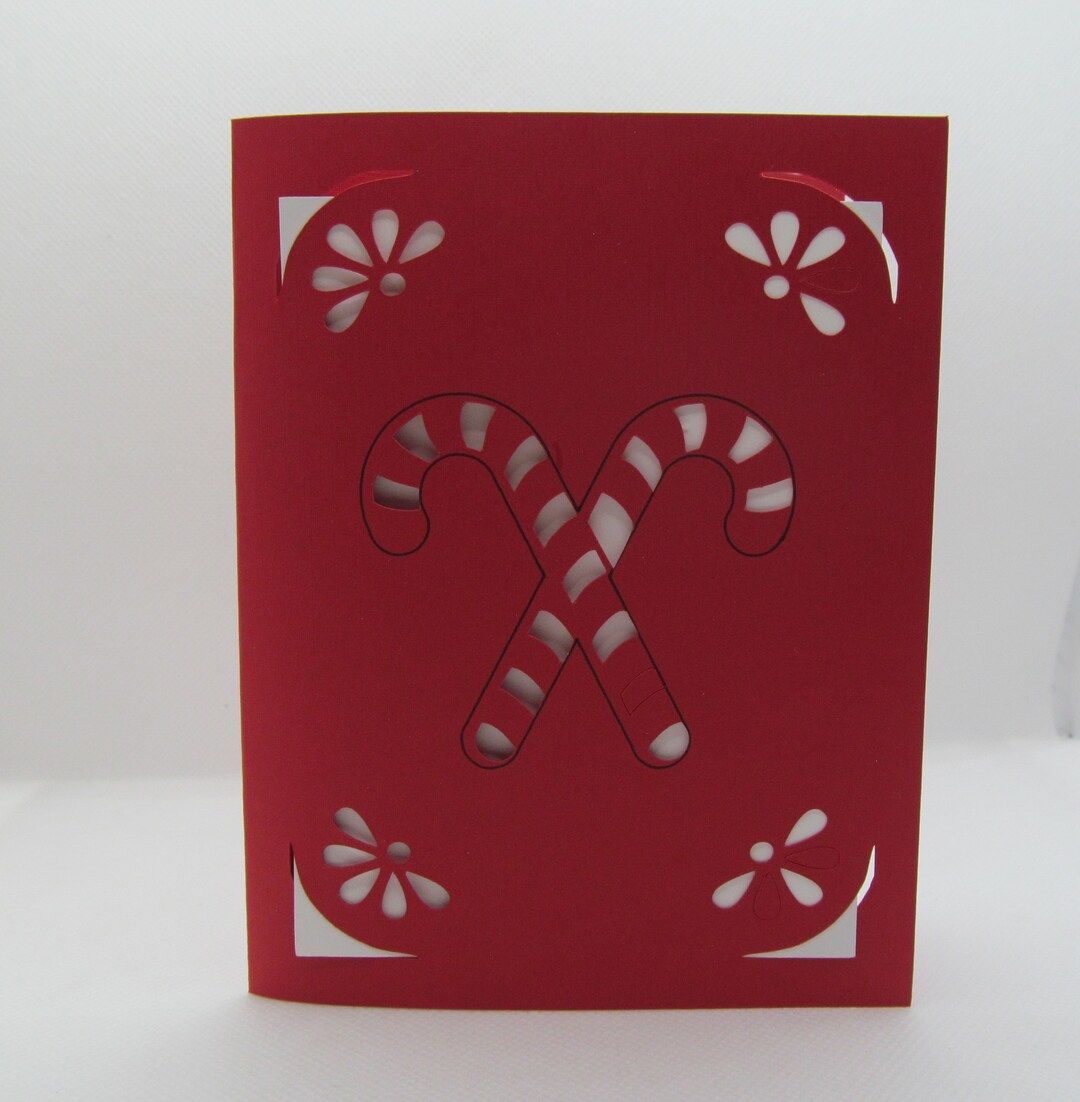 Candy Cane Christmas Card Etsy