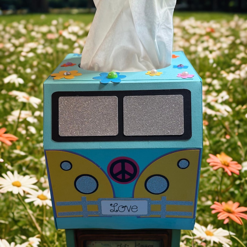 VW Bus Kleenex Tissue Box Cover - Etsy