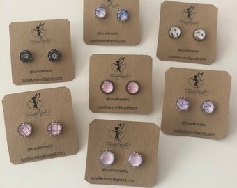 Stud Earring Pair with Cabochon Picture Digital Camera DSLR-dial icons bronze different sizes Stud Earring Pair with Cabochon Picture Digital Camera DSLR-dial icons bronze different sizes