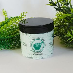 Vegan Whipped Soap Shower Fluff Wild Woods Mens Shaving Soap Handmade 120g