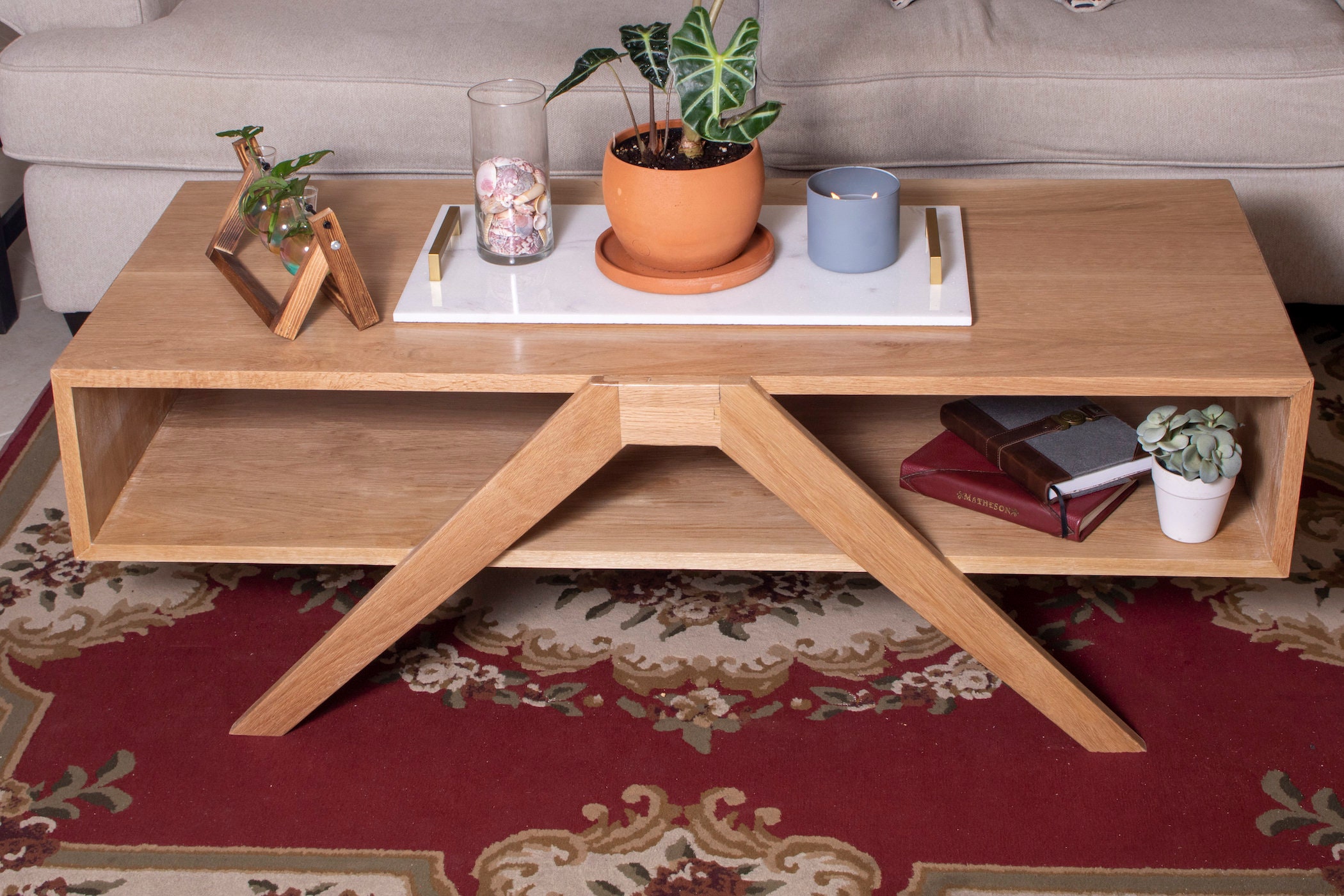 Mid Century Modern Coffee Table in Oak / Walnut furniture Bespoke ...