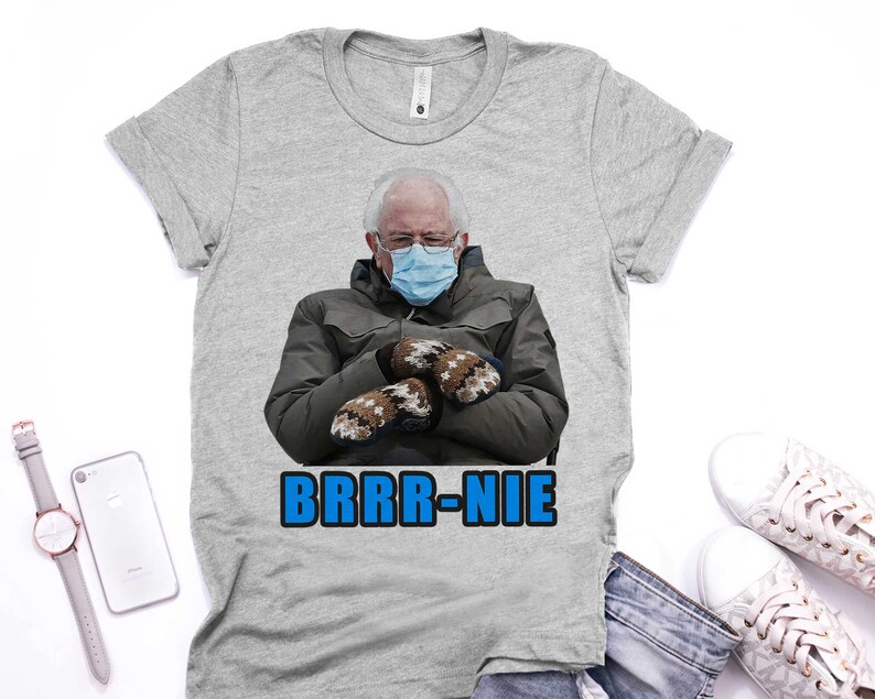 Sweatshirt Brrrnie Bernie Mittens Meme Bernie Sanders Cold Inauguration T-Shirt Long Sleeve President Shirt Hoodie Biden Shirt