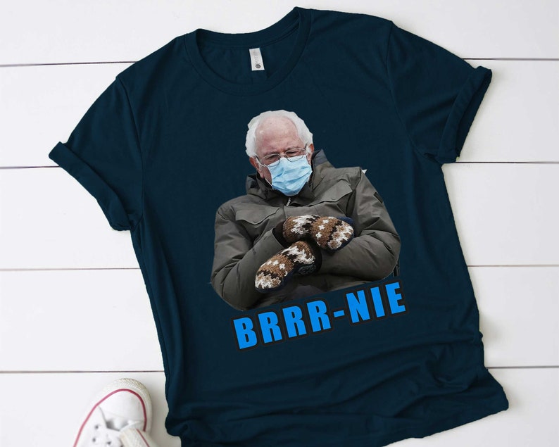 Sweatshirt Brrrnie Bernie Mittens Meme Bernie Sanders Cold Inauguration T-Shirt Long Sleeve President Shirt Hoodie Biden Shirt