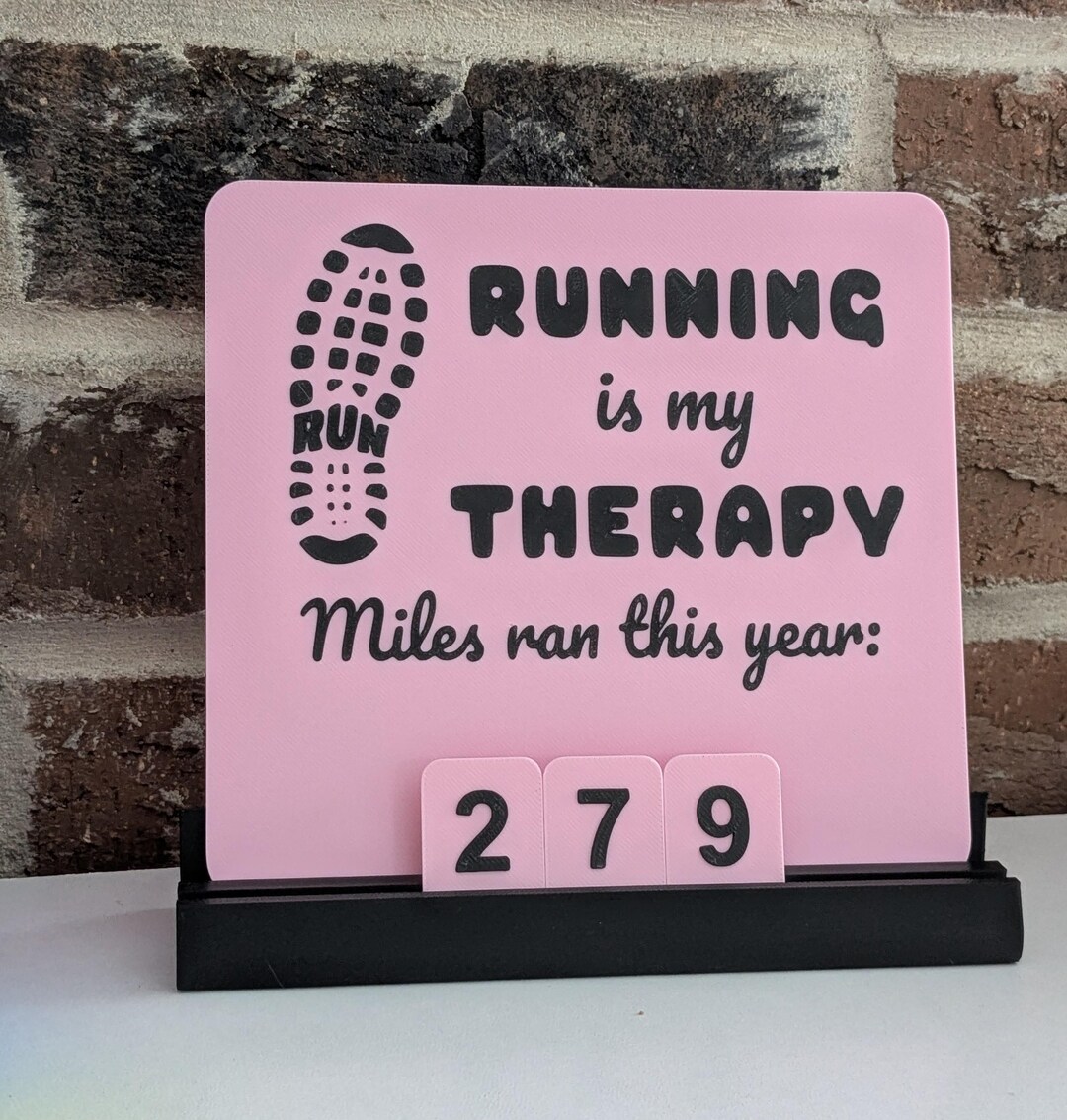 Run Number Sign Running Tracker Physical Number Counter Miles Sign - Etsy