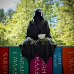 Sitzender Geist Fantasy Freund verschüttet den Tee ACOTAR Bücherregal Dekoration
