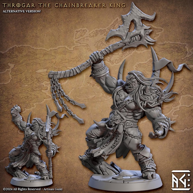 Blackcrag Mountain Orcs Fantasy Tabletop Miniature | Artisan Guild Throgar