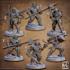 Vanguard Fighters Tabletop Miniatures | Artisan Guild Fighters Kit 1