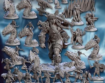 Frost Alfar of Skutgaard Fantasy Tabletop Miniature Set |  Artisan Guild