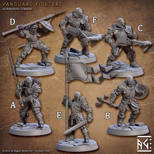Vanguard Fighters Tabletop Miniatures | Artisan Guild Fighters Kit 2